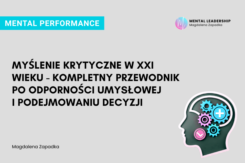Proces krytycznego myślenia i podejmowania decyzji - wizualizacja logicznej analizy informacji, weryfikacji faktów i poszukiwania prawdy w świecie post-prawdy.